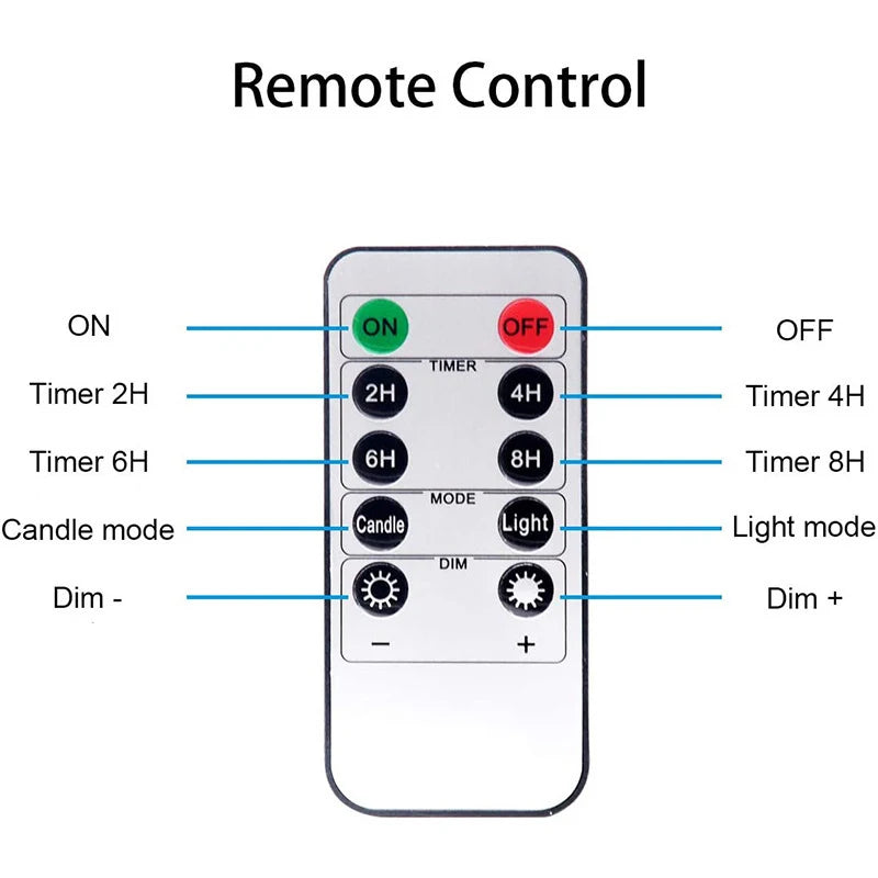 LED Glass Candle Set - Remote-Controlled & Timed