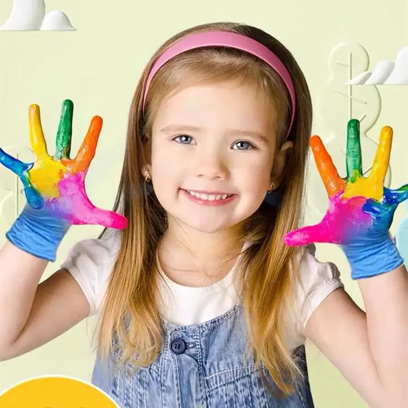 Disposable Nitrile Gloves for Kids Ages 5-15 - Multipurpose Latex Free Gloves