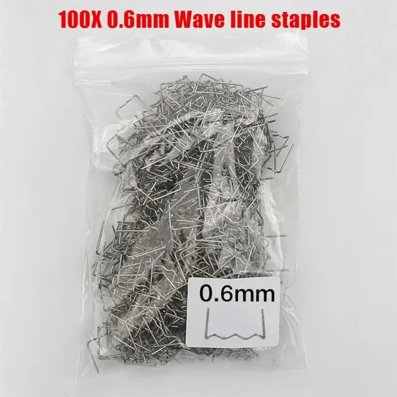 300Pcs Plastic Welder Hot Stapler Standard Pre-cut Corrugated Staples Bumper Body Repair 0.8/0.6mm Stainless Steel Welding Tools