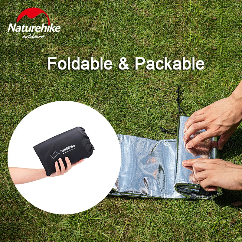 Naturehike-Foldable Ultralight Floor Mat, Aluminum Foil Sleeping Mat, Insulating Thermal Mat, Waterproof, Camping Pad