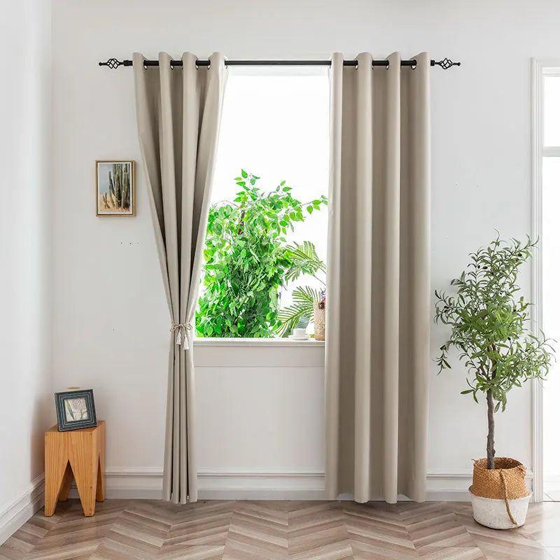 1PC Blackout Curtains With Black TPU Interlining Thin and Light Drapery Panel for Bedroom Meetingroom Share Room Office