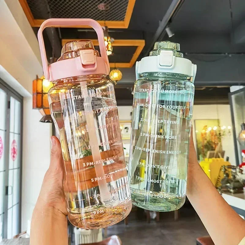 Large Capacity Straw Water Bottle