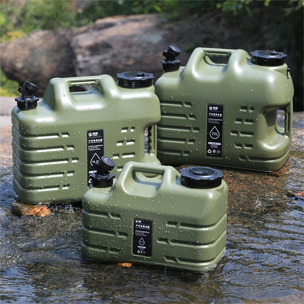 12L Camping Water Container Large Capacity Outdoor Water Bucket Portable Car Water Tank with Faucet for Camping Cooking Picnic