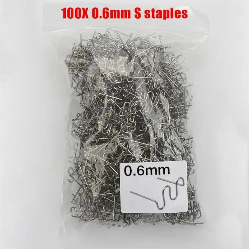 300Pcs Plastic Welder Hot Stapler Standard Pre-cut Corrugated Staples Bumper Body Repair 0.8/0.6mm Stainless Steel Welding Tools