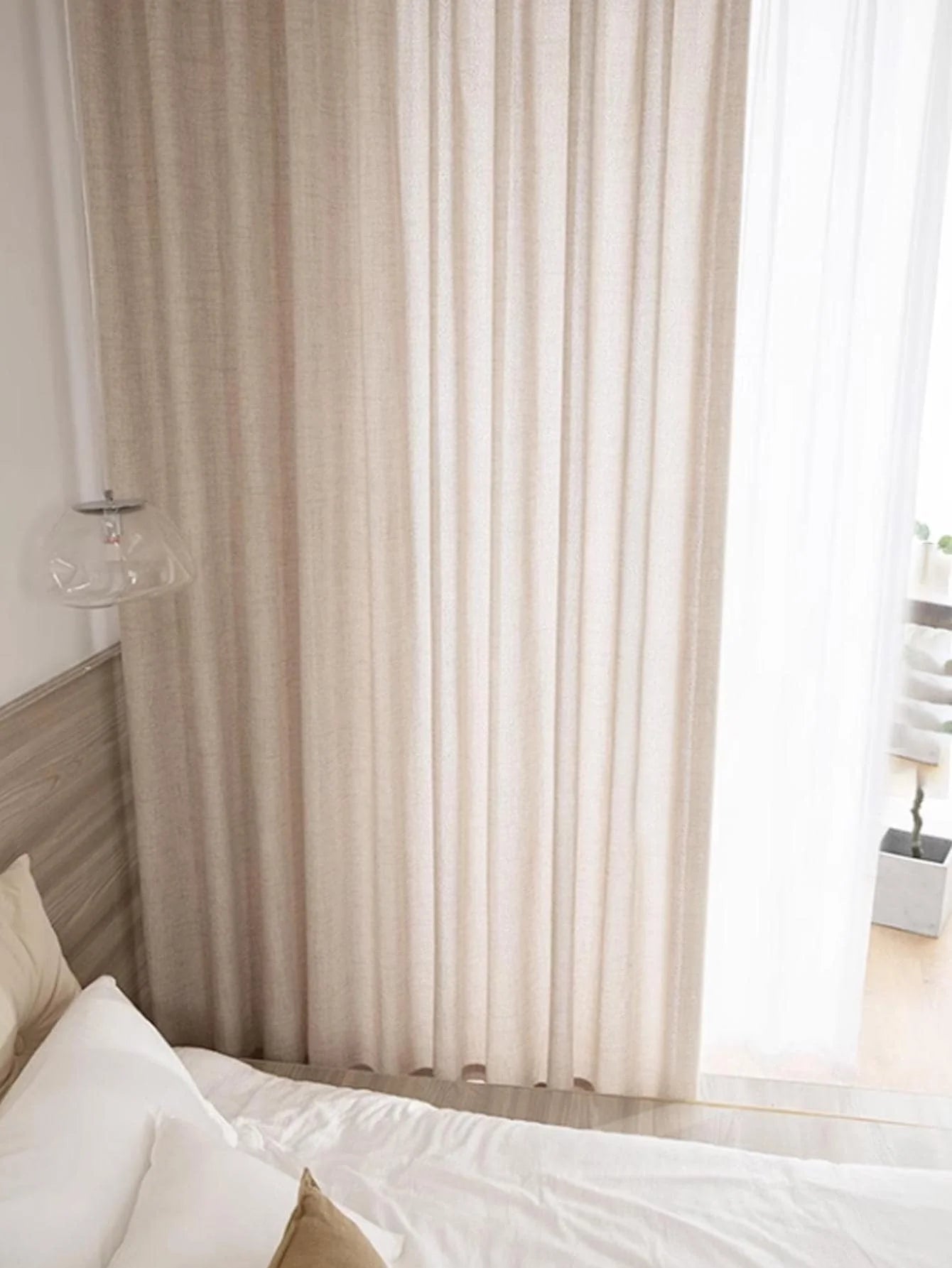 They are Japanese-style thickened cotton and linen semi-shading curtains