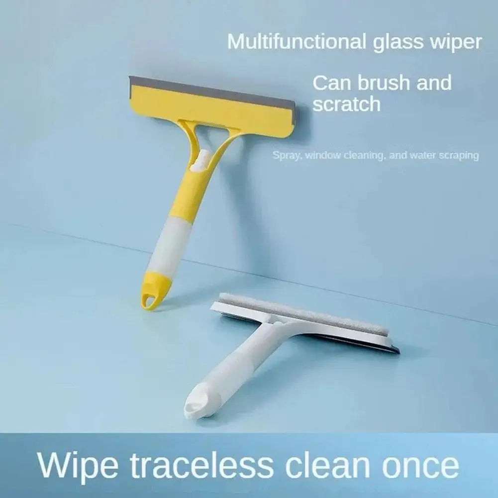 Double Sided Water Jet Shower Squeegee Glass Window Cleaning Accessories Rubber Wiper for Tiles Shower Doors Bathroom Mirrors