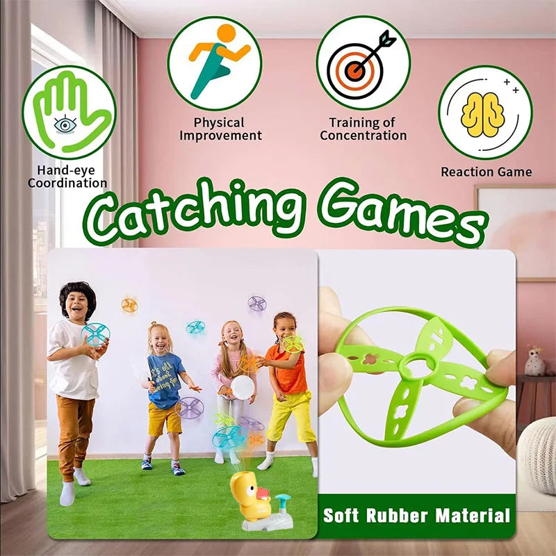 Run, Chase & Catch – Outdoor Flying Disc Launcher Toy for Active Kids (Ages 3+)