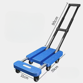 Multifunctional Telescopic Hand Cart with Folding Luggage Rod