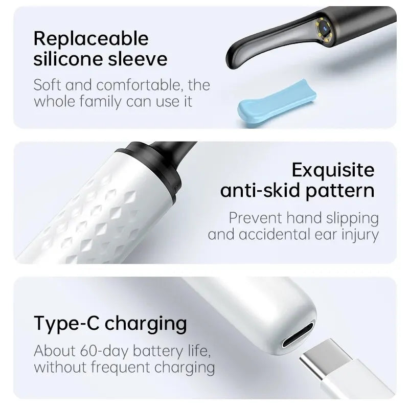 WIFI Visual Ear Cleaner Otoscope Camera - Ear Wax Removal Tool