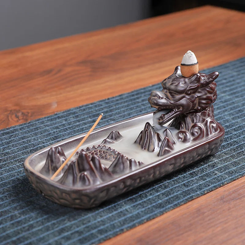 Ceramic Purple Sand Backflow Incense Burner