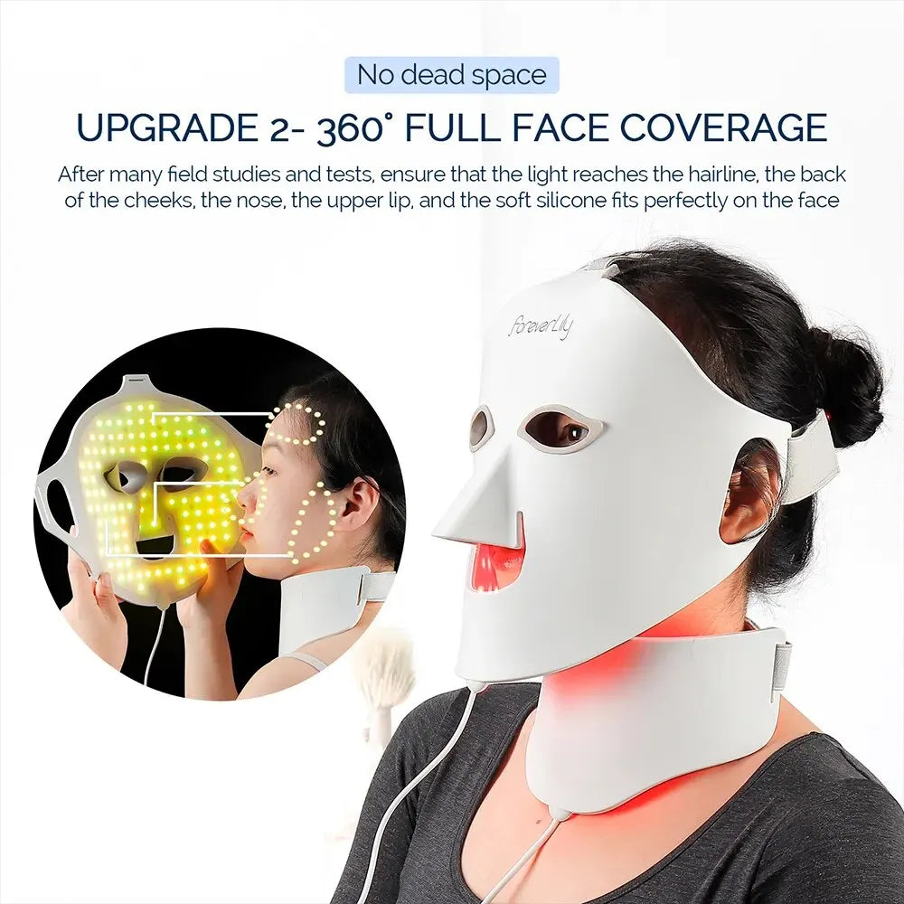 Foreverlily LED Silicone Face & Neck Mask