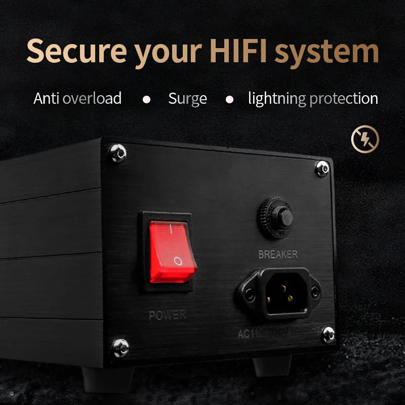 HIFI Power Filter and Lightning Protection Strip