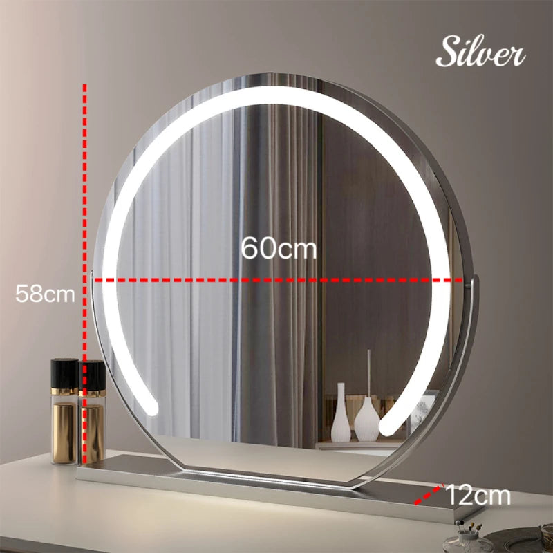 LED Round Vanity  Smart Touch Dimmable Mirror