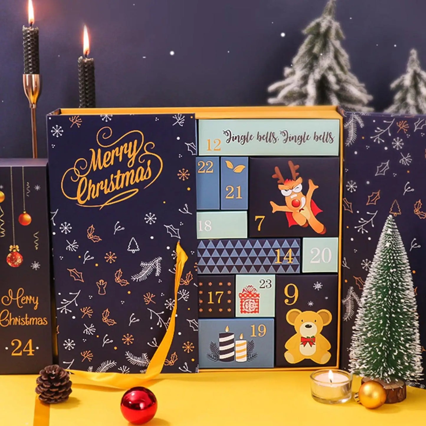 Holiday Countdown Box Set – 24 Fillable Kraft Boxes for Personalised Gifting and Festive Storytelling