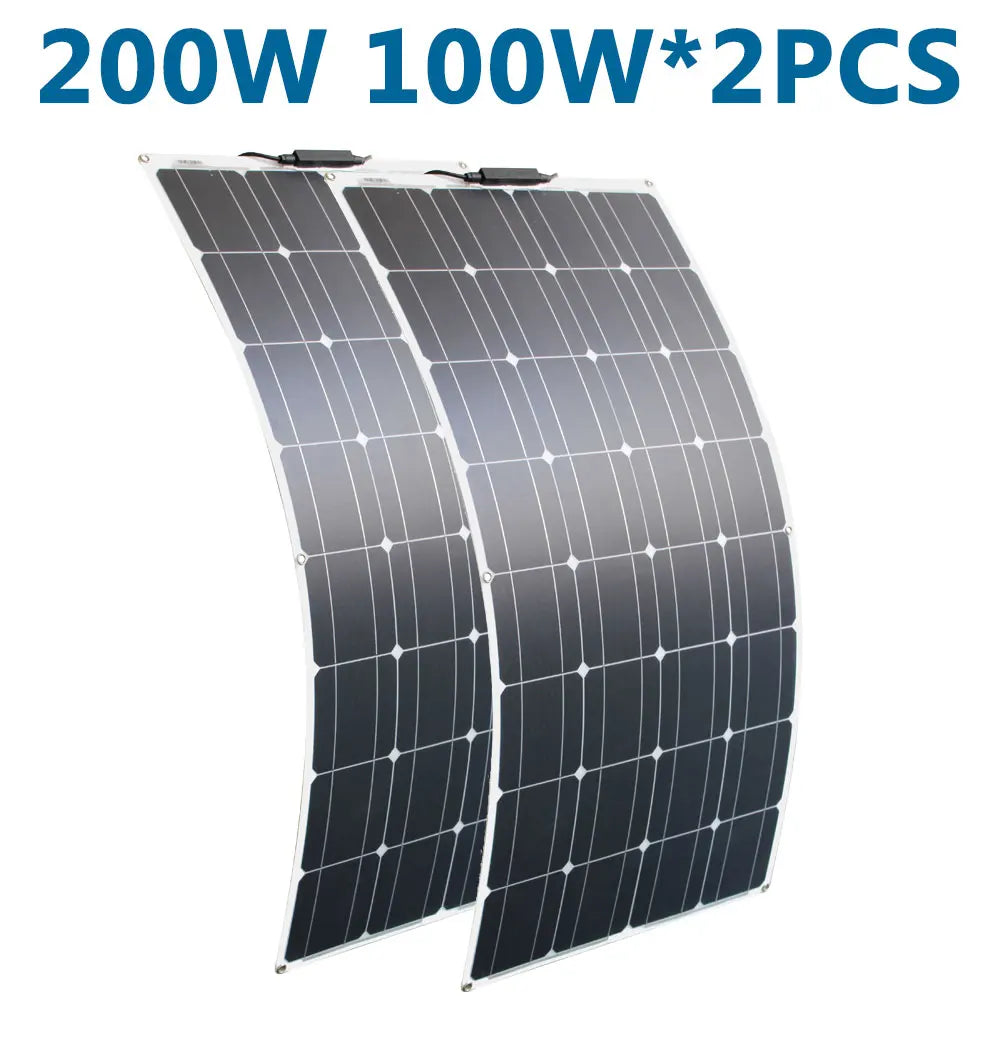 100W Monocrystalline Flexible Solar Panel Charger