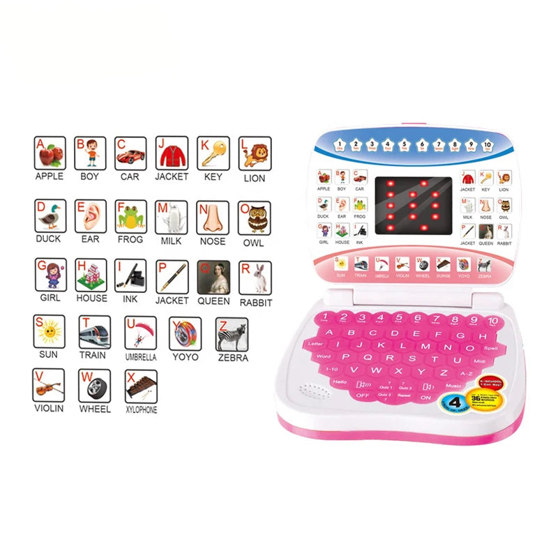 Learning Machine Laptop Computer Child Electronic Preschool Language Education Toys Gift Toddler Kid Developing Cognitive Skills