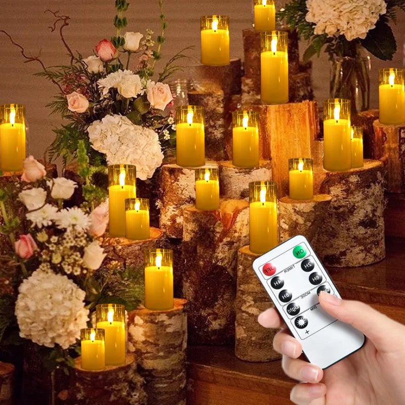 6-48PCS Flickering LED Candles with Remote