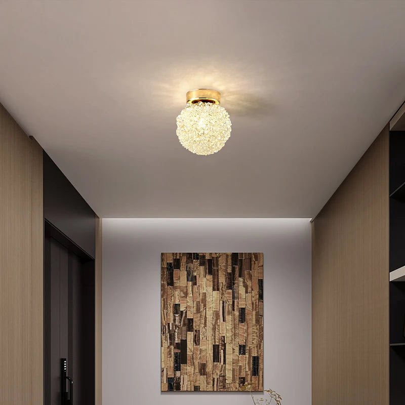 Modern Crystal Pendant Light - Corridor Lamp