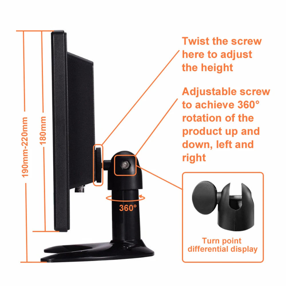 JOHNWILL 12-inch Mini TV LCD HD Computer Monitor.