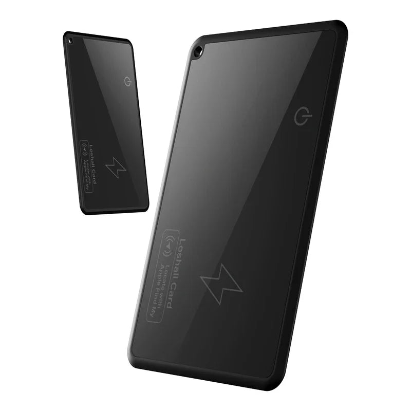 Smart Essentia Mini Wallet Tracker Card Wireless Charging Waterproof GPS Locator for IOS Device Black Thin Item Finder Works with Apple Find My App