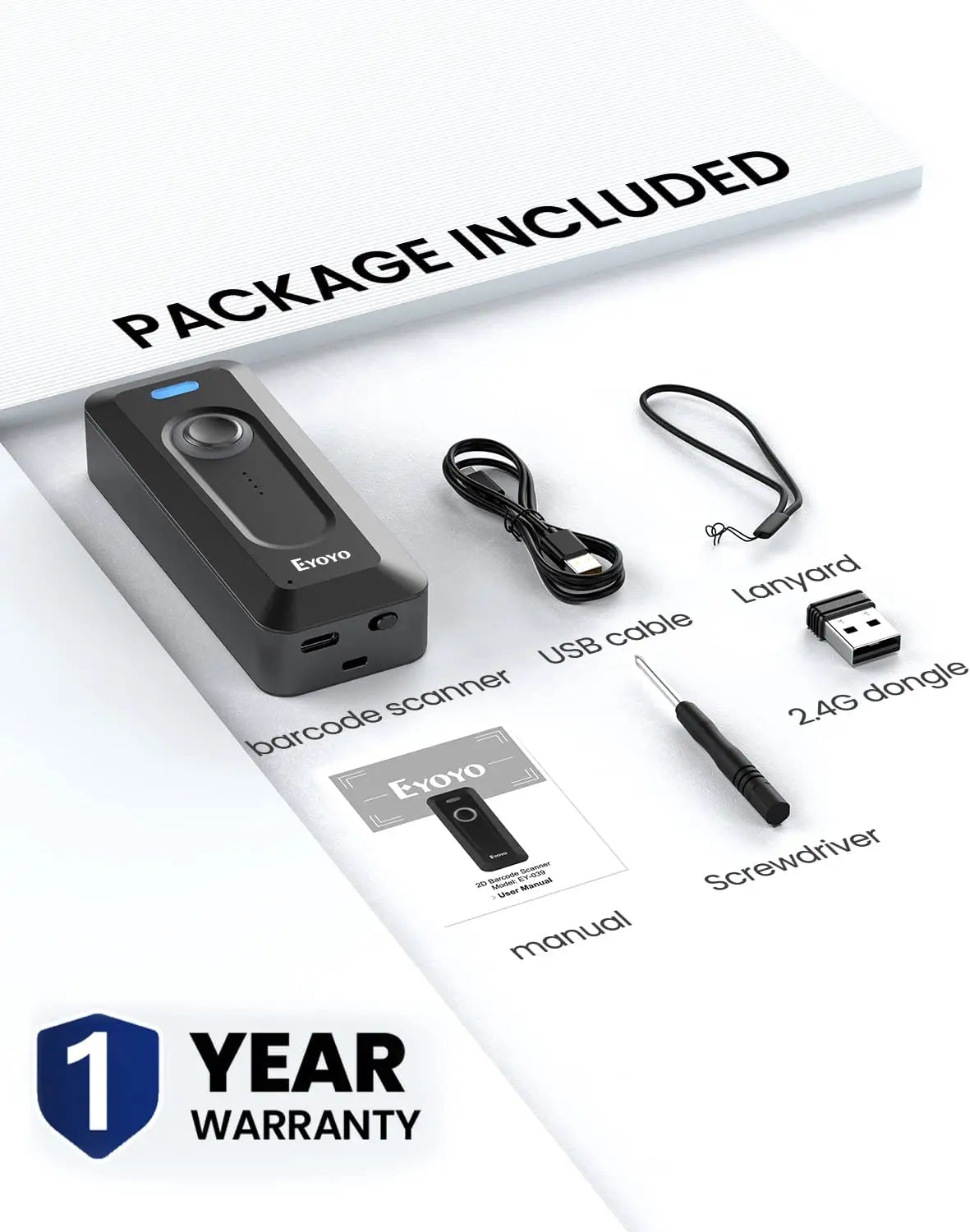 EY-039 2D Bluetooth Barcode Scanner
