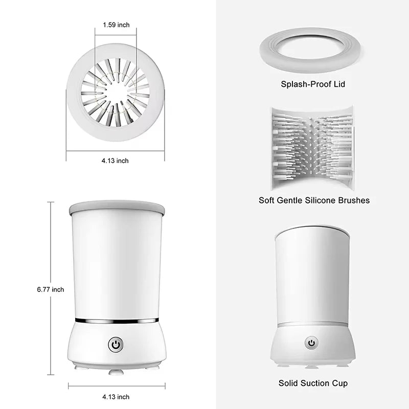 Electric Dog Paw Cleaner Automatic Pet Foot Washer Portable Paw Clean Cup Rechargeable Dog Paw Cleaner With Silicone Brushes