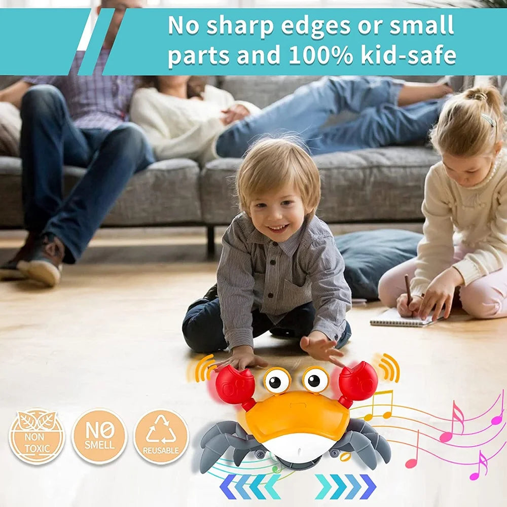 Dancing Crab Run Away Toy for Babies Crawling Interactive Escape Crabs Fujão Toys Baby Birthday Gift