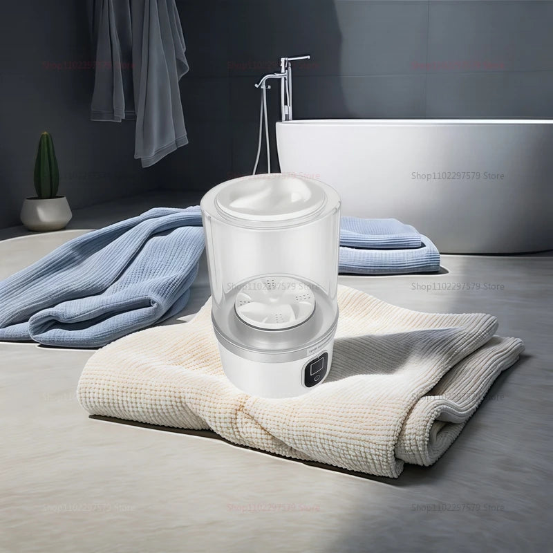 Portable Mini Washing Machine Compact Laundry Washer for Dorm Travel Camping Hotel Apartment Easy Clothes Cleaning