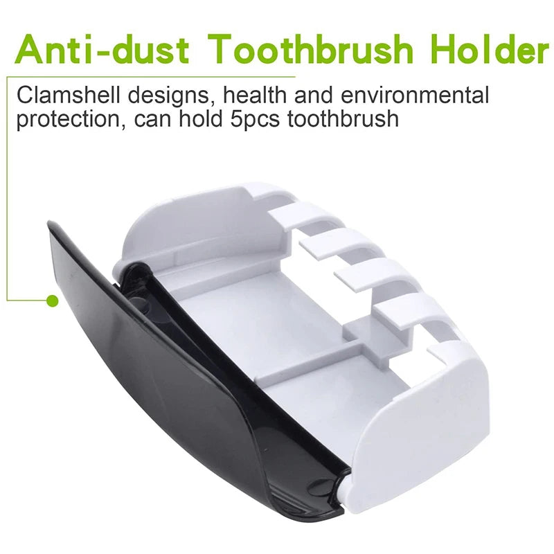 Automatic Toothpaste Dispenser & Toothbrush Holder Combo