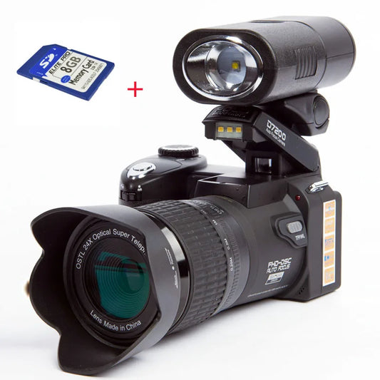 D7200 Digital Camera 33MP Auto Focus Professional DSLR Camera Telephoto Lens Wide Angle Lens Appareil Photo Bag