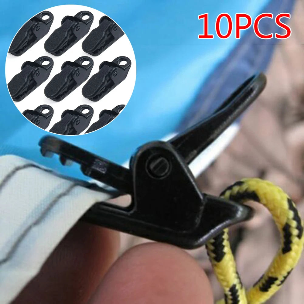 10PCS Awning Clamp Clip Snap Outdoor Camping Tent Holder Tools Accessories Tent Camping Survival Tighten Tool