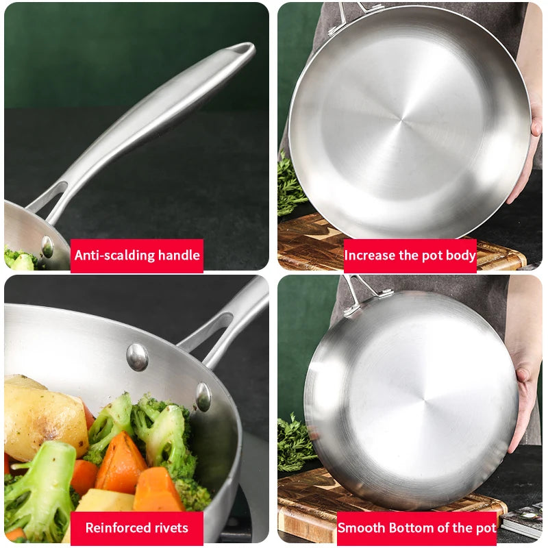 304 Stainless Steel Nonstick Frying Pan