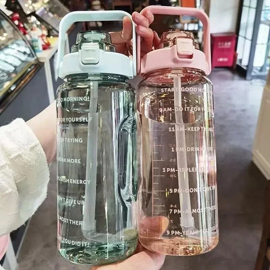 Large Capacity Straw Water Bottle