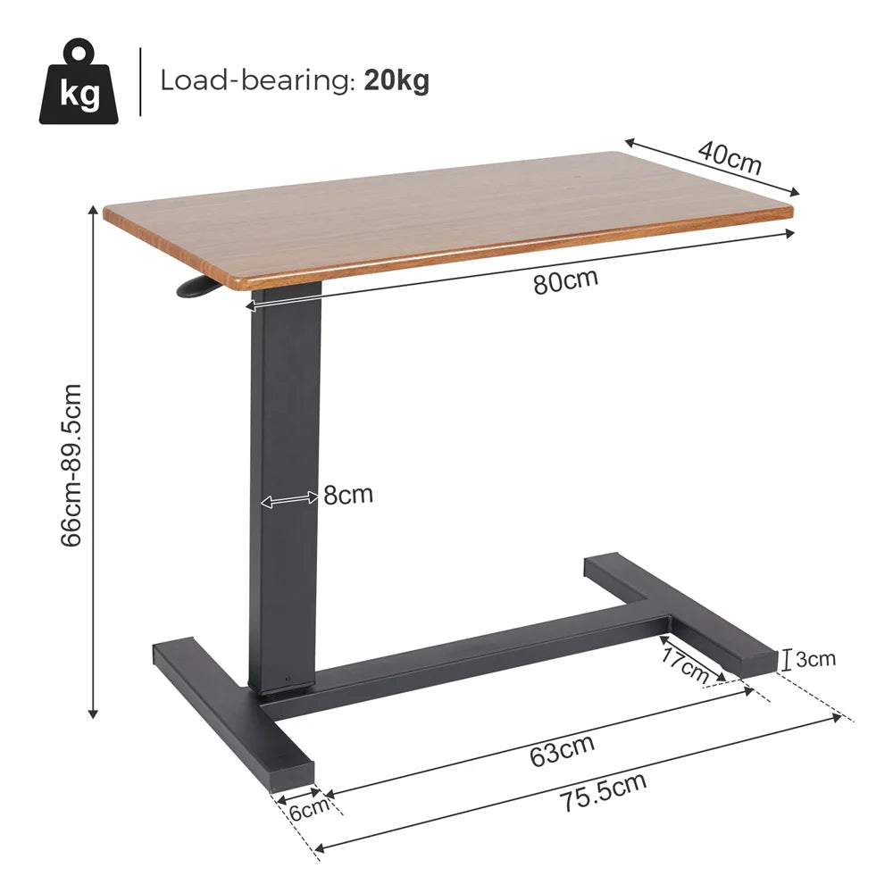 Hospital Bedside Laptop Desk - Rolling & Adjustable