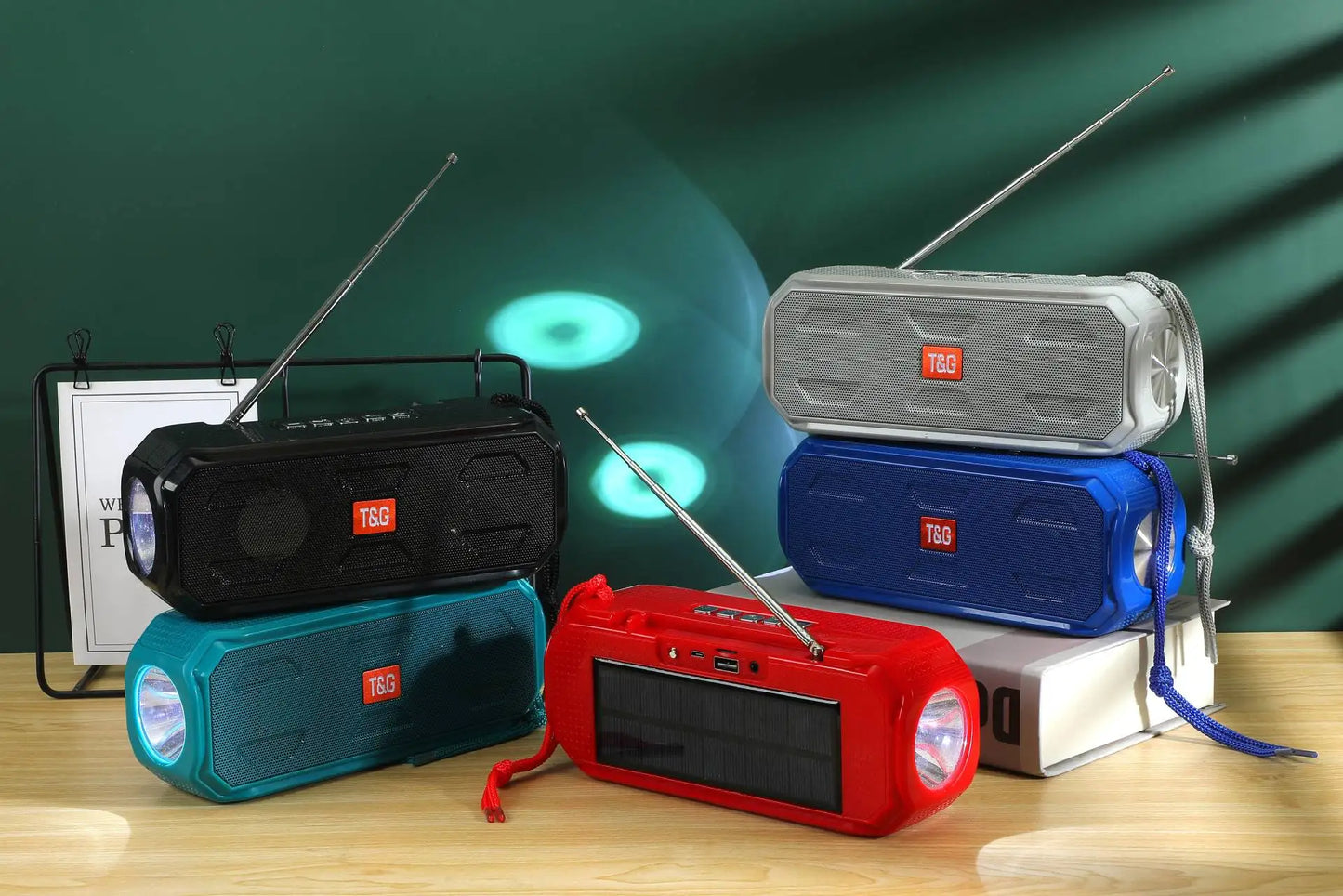 TG280 Solar Power Wireless Speaker TWS Portable Bluetooth Speaker Flashlight Outdoor Dual Bass TF FM Radio Stereo Music Player