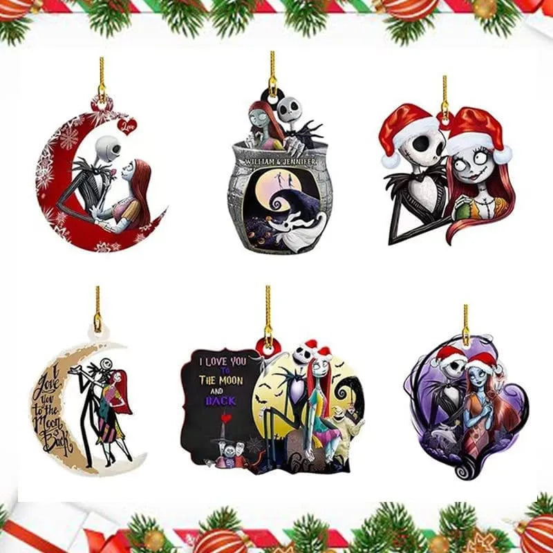 Nightmare Before Christmas Jack & Sally Hanging Ornament