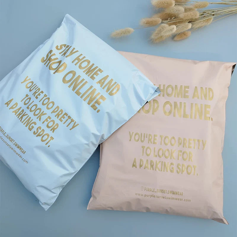 Custom Logo Plastic Mailer Envelope Bags (50pcs/Lot)