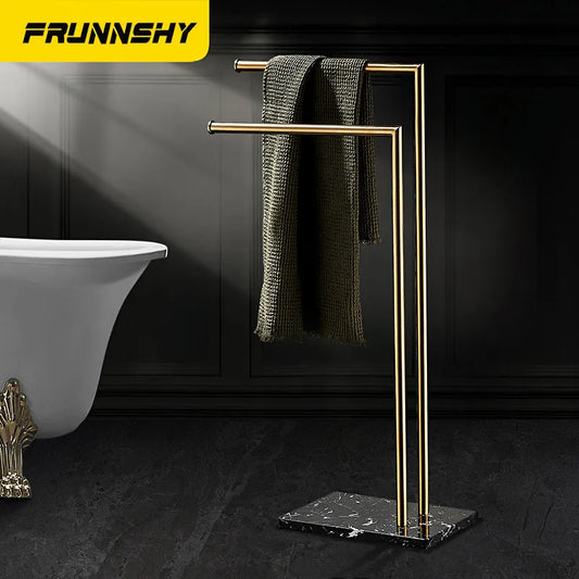 Floor Standing Marble Stone Base Luxury Hotel Towel Rack - Towel Holder