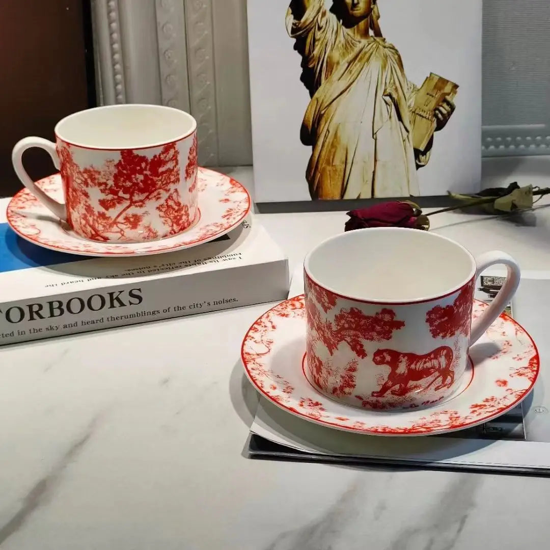 Wild Jungle Tiger Eco-Friendly Teacup & Plate Set