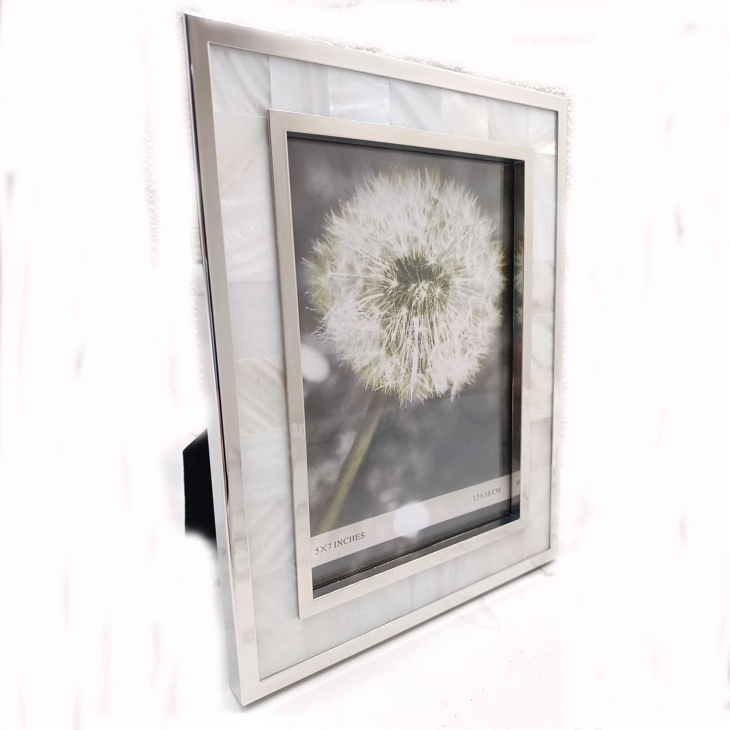 Metal Frame Shell Picture Frame - Contemporary Tabletop Decor