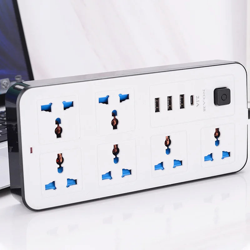 Universal Plug Power Strip with USB Port