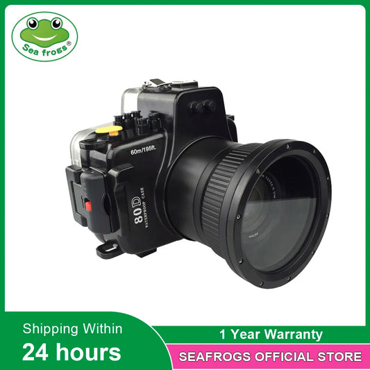 Seafrogs For Canon 80D 18-135mm Frofessinal Waterproof Case Underwater Diving Photography Sport Camera Housing Accessories Cover