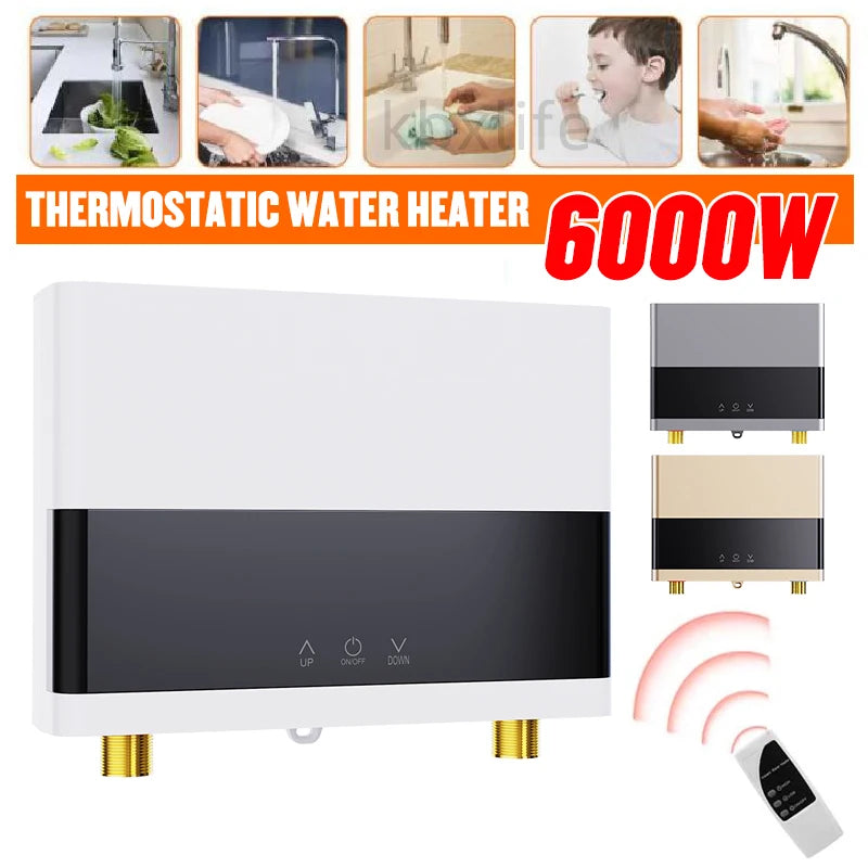 Wall-Mounted Instant Electric Water Heater with LCD Display