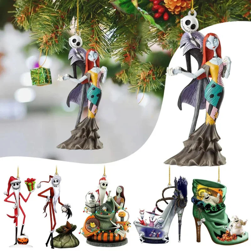 Nightmare Before Christmas Jack & Sally Hanging Ornament
