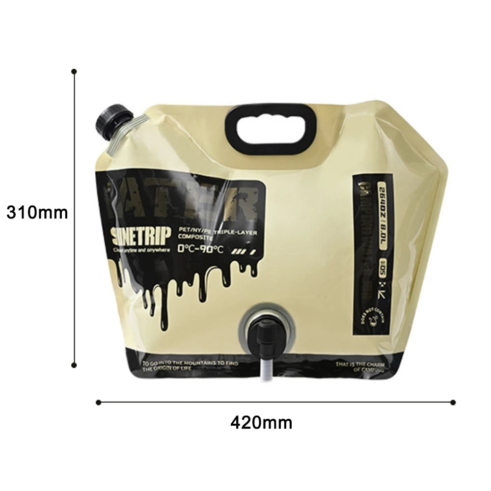 8L Portable Water Bag Folding Bucket for Outdoor Travel Camping