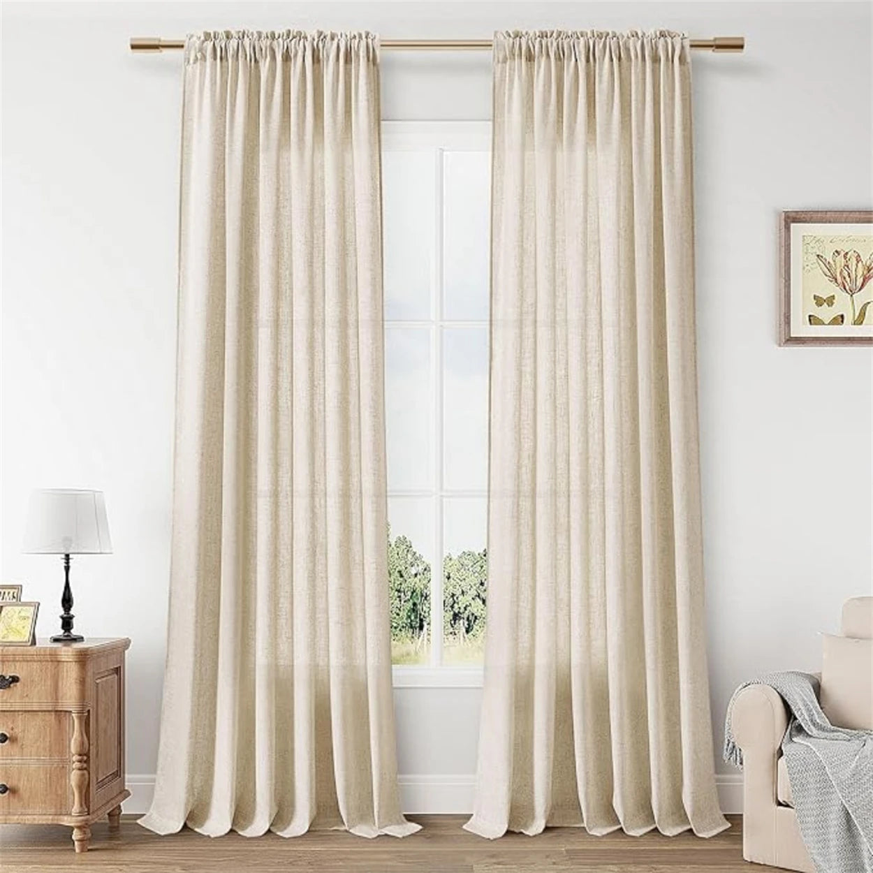 Trendy Luxury Boho Style Linen Curtains