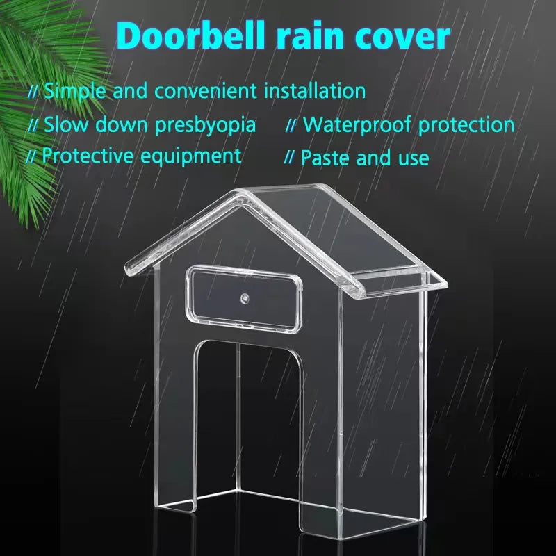 Smart Home Wireless Doorbell Rain Cover Waterproof Cover Doorbell Ring Chime Button Transparent Waterproof Home Waterproof Shell