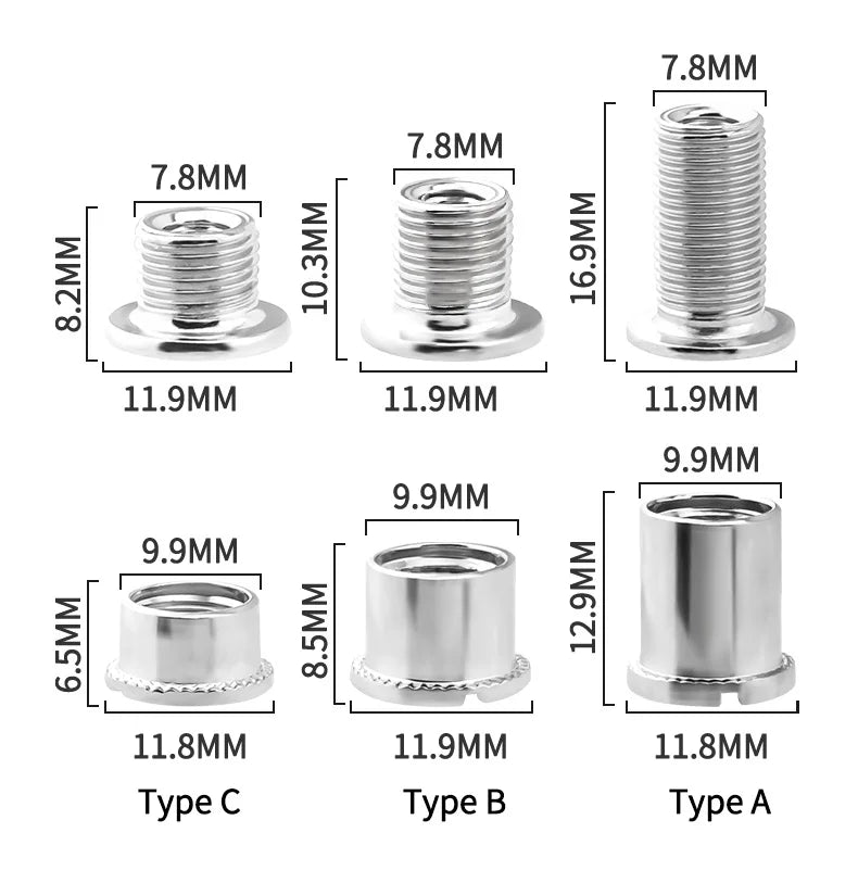 MUQZI 4/5 Pair Bike Chainring Bolts MTB Plate Screws Monoplate Or Double Or Three Plate Crank Parts Cycling Crankset Accessories