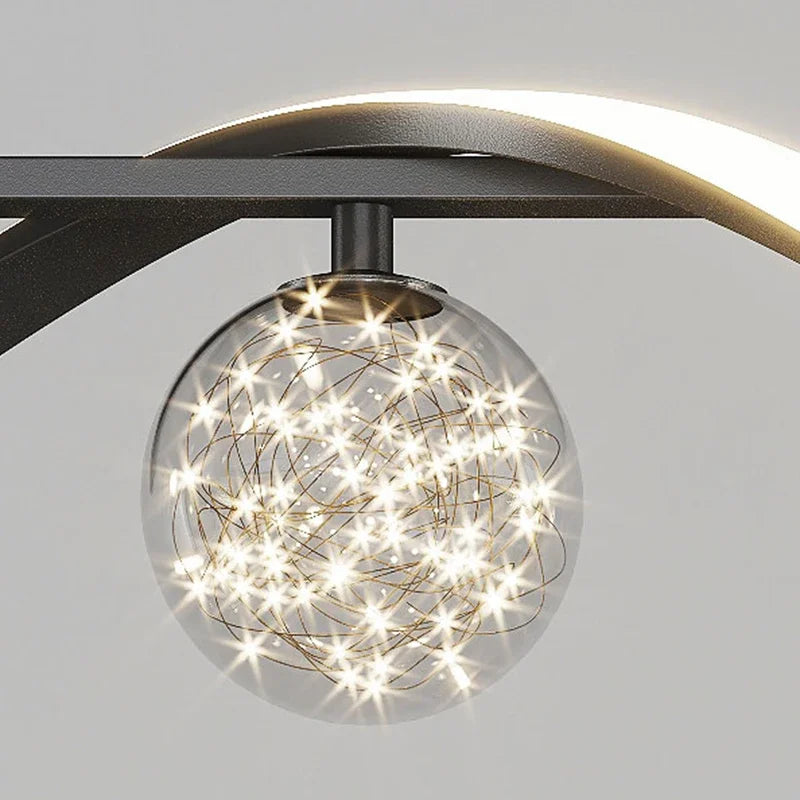 Nordic Glass Ball Pendant - Elegant Indoor Lighting