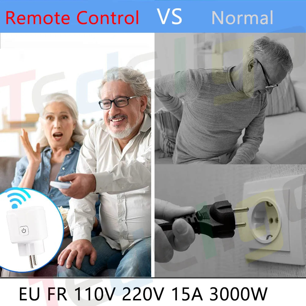 RF 220V 16A Electrical Socket 433MHz Wireless Remote Control Plug 3000W EU FR Standard,for Home LED/Light/Fan/Lamp ON OFF